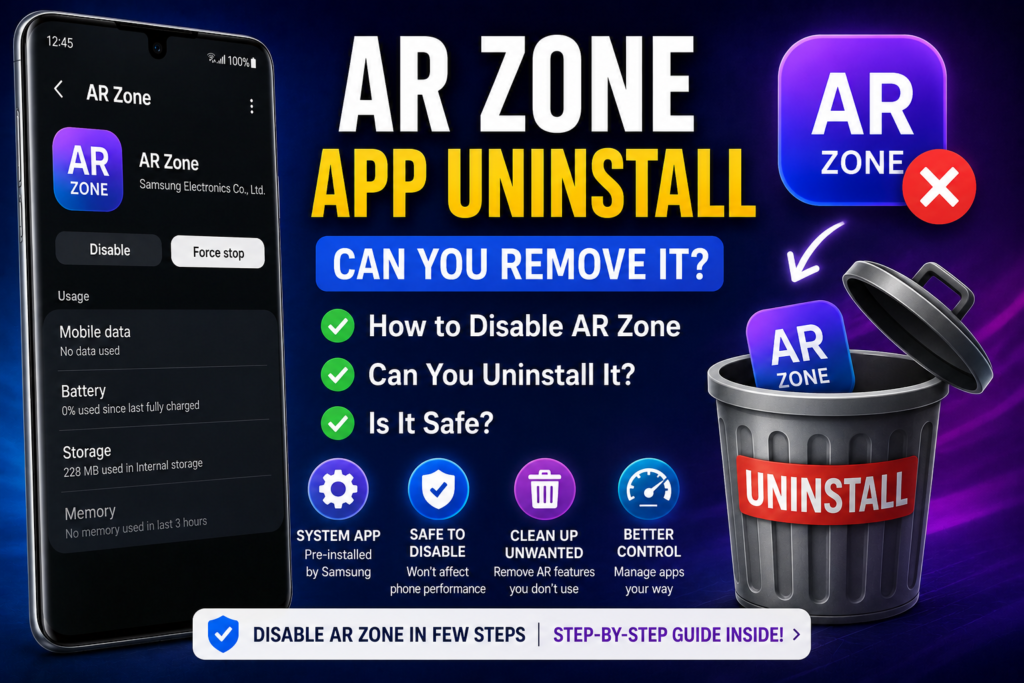 AR Zone App Uninstall